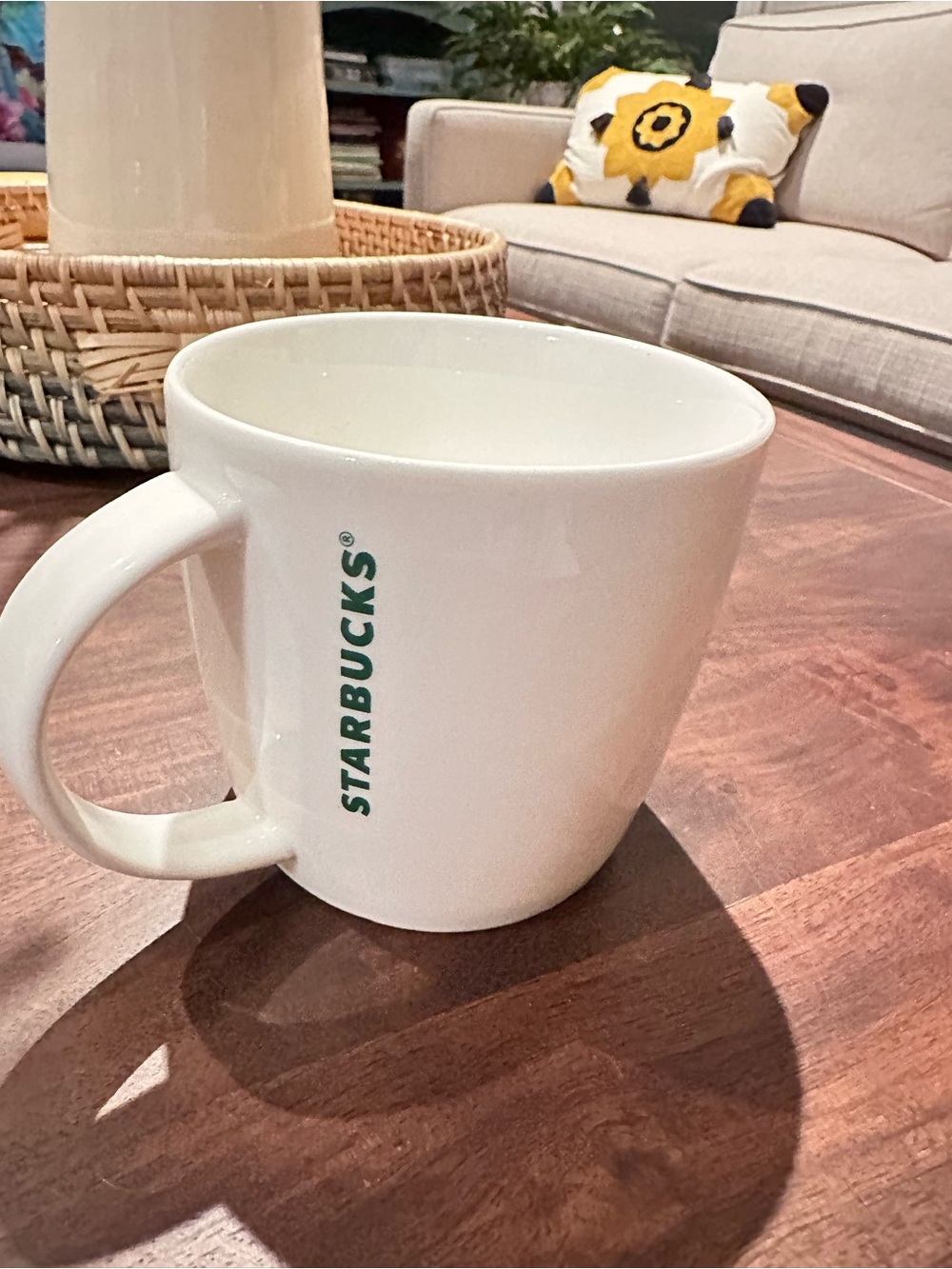 Starbucks White Green Logo Coffee Mug 14 oz Ceramic Cup 2015